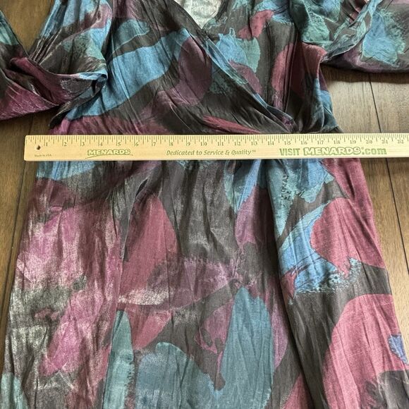 Ava & Viv Faux Wrap Dress Size 1X Jeweled Tones Long Sleeve NEW! - Picture 5 of 10